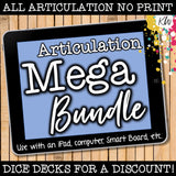 NO PRINT Articulation Speech Therapy Bundle (17 digital articulation games)