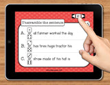 NO PRINT (Digital) Sentence Structure Game: Unscramble the Sentence