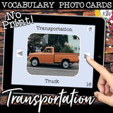 NO PRINT (Digital) Vocabulary Photo Cards - 20 Themed sets!