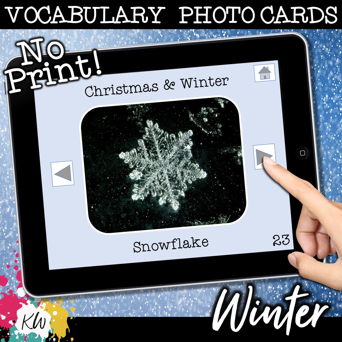 Winter Holiday Board Game with Card Decks - Ultimate SLP