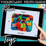 NO PRINT (Digital) Vocabulary Photo Cards - 20 Themed sets!