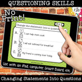 NO PRINT Speech Therapy WH Questions BUNDLE (Asking & Answering Questions)