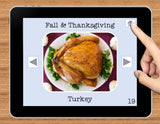 NO PRINT Fall and Thanksgiving Vocabulary Flashcards