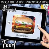 NO PRINT Food Vocabulary Flashcards