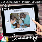 NO PRINT Community Vocabulary Flashcards