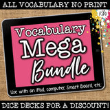 NO PRINT Speech Therapy Vocabulary BUNDLE