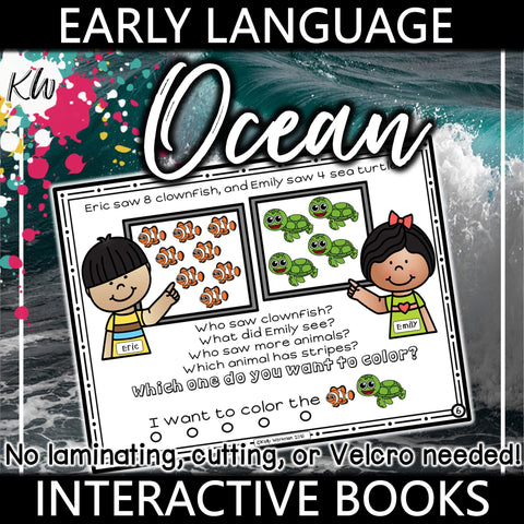 Early Language Interactive Book - Ocean The Elementary SLP Materials Shop 