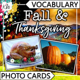 Fall and Thanksgiving PHOTO CARDS The Elementary SLP Materials Shop