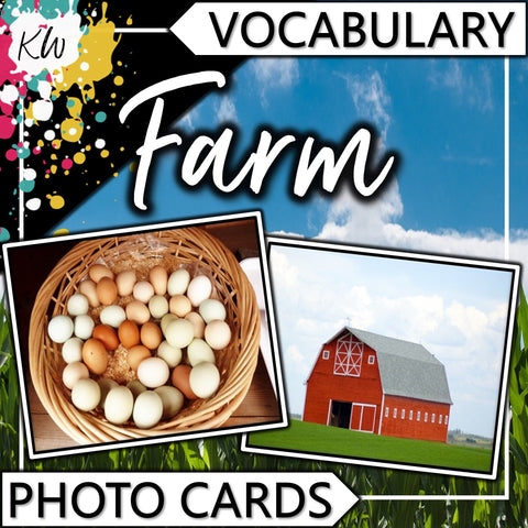 Farm PHOTO CARDS The Elementary SLP Materials Shop 