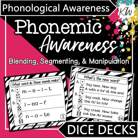 Phonemic Awareness DICE DECKS The Elementary SLP Materials Shop 
