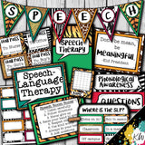 Speech Therapy Decor: Animal Print Speech Room Decor The Elementary SLP Materials Shop