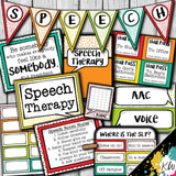 Speech Therapy Decor: Confetti Speech Room Decor The Elementary SLP Materials Shop