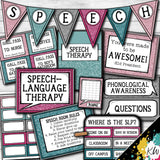 Speech Therapy Decor: Glitter Speech Room Decor The Elementary SLP Materials Shop