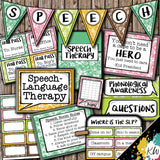 Speech Therapy Decor: Hawaiian Speech Room Decor The Elementary SLP Materials Shop