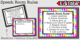 Speech Therapy Decor: Neon Speech Room Decor The Elementary SLP Materials Shop