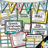 Speech Therapy Decor: Paint Splatter Speech Room Decor The Elementary SLP Materials Shop
