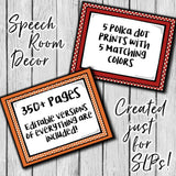 Speech Therapy Decor: Polka Dot Speech Room Decor The Elementary SLP Materials Shop