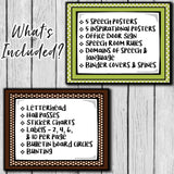 Speech Therapy Decor: Polka Dot Speech Room Decor The Elementary SLP Materials Shop