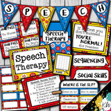 Speech Therapy Decor: Superhero Speech Room Decor The Elementary SLP Materials Shop