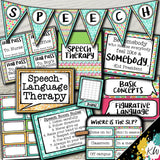 Speech Therapy Decor: Tropical Sea Speech Room Decor The Elementary SLP Materials Shop