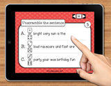 NO PRINT (Digital) Sentence Structure Game: Unscramble the Sentence