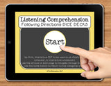 NO PRINT (Digital) Following Directions (Listening Comprehension) Game