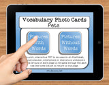 NO PRINT Pets Vocabulary Flashcards
