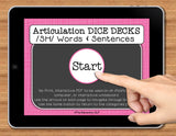 NO PRINT Speech Therapy Articulation SH Game