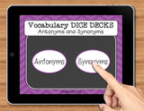 NO PRINT (Digital) Antonyms and Synonyms Game
