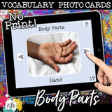 NO PRINT Body Parts Vocabulary Flashcards