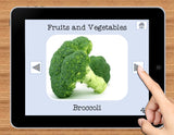 NO PRINT Fruits and Vegetables Vocabulary Flashcards