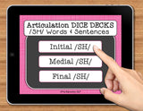 NO PRINT Speech Therapy Articulation SH Game