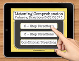 NO PRINT (Digital) Following Directions (Listening Comprehension) Game