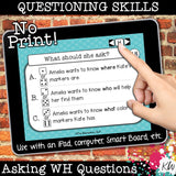 NO PRINT Speech Therapy WH Questions BUNDLE (Asking & Answering Questions)