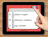 NO PRINT (Digital) Compare and Contrast Speech Therapy Game