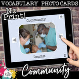 NO PRINT (Digital) Vocabulary Photo Cards - 20 Themed sets!