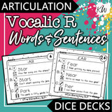 Articulation Vocalic R DICE DECKS