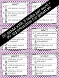 Answering WH Questions (Who, What, & Where) DICE DECKS The Elementary SLP Materials Shop 
