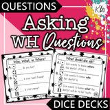 Asking WH Questions DICE DECKS The Elementary SLP Materials Shop 