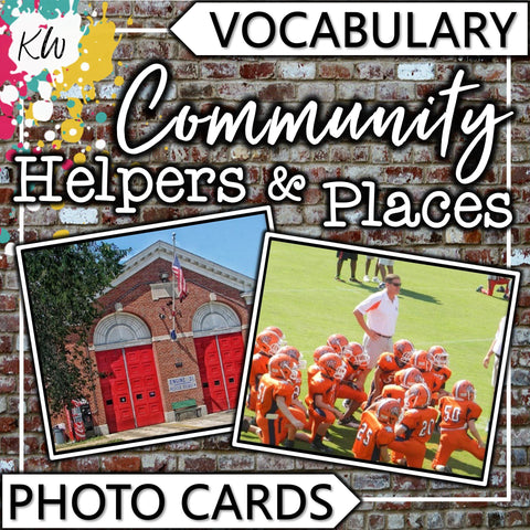 Community Helpers and Places PHOTO CARDS The Elementary SLP Materials Shop 