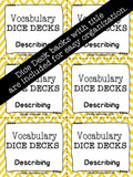 Describing DICE DECKS The Elementary SLP Materials Shop 