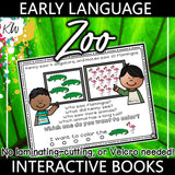Early Language Interactive Book - Zoo Theme The Elementary SLP Materials Shop 