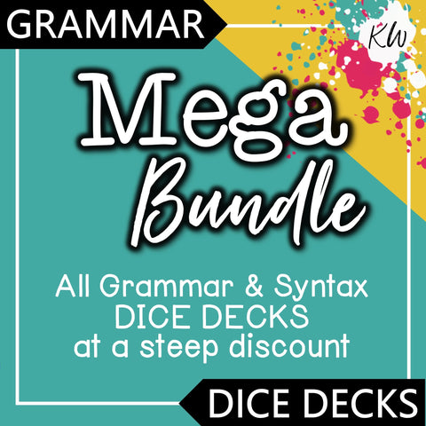 Grammar DICE DECKS Mega Bundle The Elementary SLP Materials Shop 
