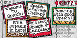 Speech Therapy Decor: Animal Print Speech Room Decor The Elementary SLP Materials Shop 