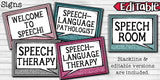 Speech Therapy Decor: Glitter Speech Room Decor The Elementary SLP Materials Shop 