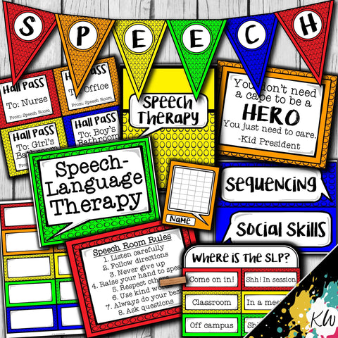 Speech Therapy Decor: Lego Speech Room Decor The Elementary SLP Materials Shop 