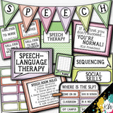 Speech Therapy Decor: Pastel Chevron Speech Room Decor The Elementary SLP Materials Shop 
