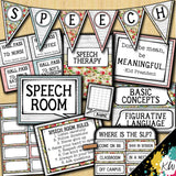 Speech Therapy Decor: Shabby Chic Speech Room Decor The Elementary SLP Materials Shop 