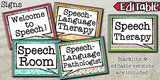 Speech Therapy Decor: Tropical Sea Speech Room Decor The Elementary SLP Materials Shop 