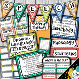 Speech Therapy Decor: Watercolor Chevron Speech Room Decor The Elementary SLP Materials Shop 